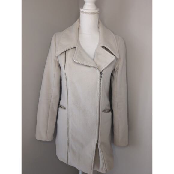 FARM Rio Jackets & Blazers - Farm Rio Brazil exclusive basic minimalist ivory cream zipper coat S